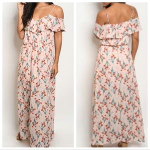 Boutique sleeveless maxi floral dress, small